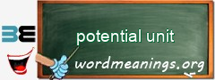 WordMeaning blackboard for potential unit